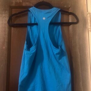 Lululemon Athletica Blue Sleeveless Backless Tank Top
